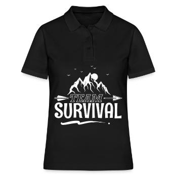 Team Survival - Women's Polo Shirt - black - Front - Ailine (174cm)