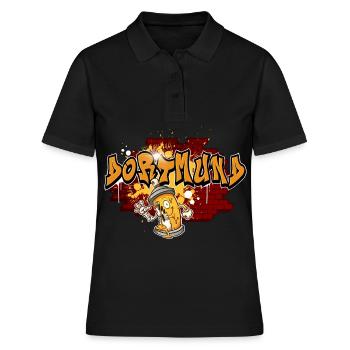 Dortmund Graffiti - Polo Femme - noir - Devant - Ailine (174cm)