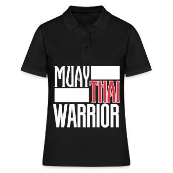 Muay Thai - Frauen Polo Shirt - Schwarz - Vorne - Ailine (174cm)