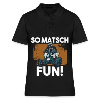 Quad - Frauen Polo Shirt - Schwarz - Vorne - Ailine (174cm)