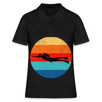 Tauchen Taucher - Frauen Polo Shirt - Schwarz - Vorne - Ailine (174cm)