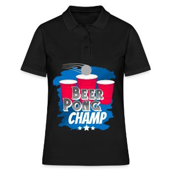 Beerpong Beer Pong - Polo Femme - noir - Devant - Ailine (174cm)