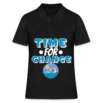 Changement climatique Protection du climat - Polo Femme - noir - Devant - Ailine (174cm)