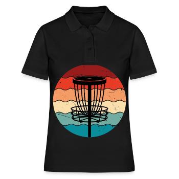 Disc Golf - Frauen Polo Shirt - Schwarz - Vorne - Ailine (174cm)