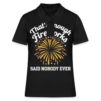 Pyrotechniker Feuerwerk Pyrotechnik - Frauen Polo Shirt - Schwarz - Vorne - Ailine (174cm)