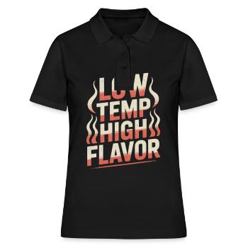 Fumage de la viande à basse température et grande saveur - Polo Femme - noir - Devant - Ailine (174cm)