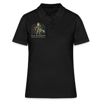 Personnage D20 Rpg - Onze Rangers - Polo Femme - noir - Devant - Ailine (174cm)