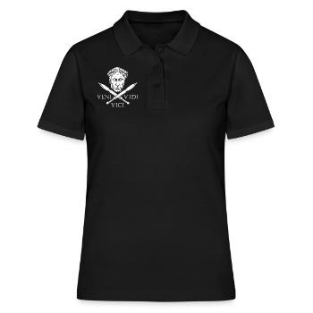 César et les épées - Veni Vidi Vici - Polo Femme - noir - Devant - Ailine (174cm)