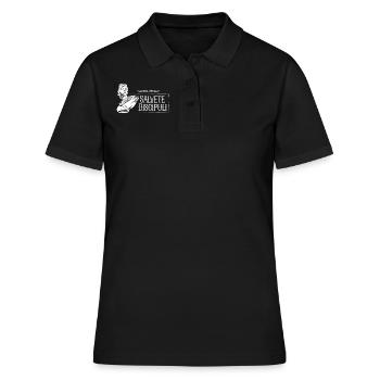 Dicton latin - Salvete Discipuli - Polo Femme - noir - Devant - Ailine (174cm)