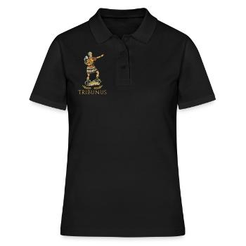 Römischer Offizier - Tribunus - Frauen Polo Shirt - Schwarz - Vorne - Ailine (174cm)