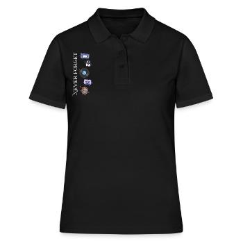 Record et amis - N’oubliez jamais - Polo Femme - noir - Devant - Ailine (174cm)