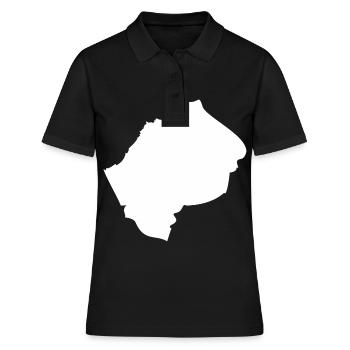 Lesotho Landkarte Flagge - Frauen Polo Shirt - Schwarz - Vorne - Ailine (174cm)