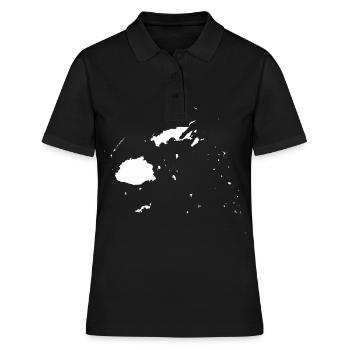 Drapeau de la carte des Fidji - Polo Femme - noir - Devant - Ailine (174cm)