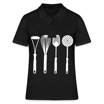 Kitchen utensils - Women's Polo Shirt - black - Front - Ailine (174cm)