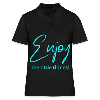 Enjoy the little things ! - Polo Femme - noir - Devant - Ailine (174cm)