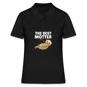 Meilleur jeu de mots de loutre de mite pour les animaux mignons de maman - Polo Femme - noir - Devant - Ailine (174cm)