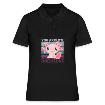 Axolotl lovers cute animals children axolotl - Women's Polo Shirt - black - Front - Ailine (174cm)