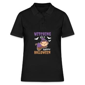 Sorcières singes Sorcières Sorcières vous sorcière un joyeux Halloween - Polo Femme - noir - Devant - Ailine (174cm)