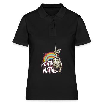 Death Metal Heavy Hardrock - Polo Femme - noir - Devant - Ailine (174cm)