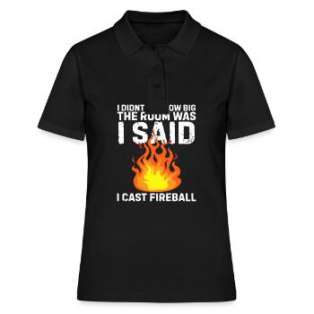 Fireball jeu de plateau Nerd Geek cadeau - Polo Femme - noir - Devant - Ailine (174cm)