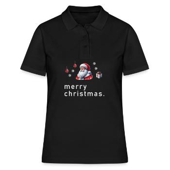 Joyeux Noël Polygone - Polo Femme - noir - Devant - Ailine (174cm)