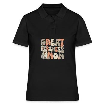 Chien de montagne des Pyrénées Groovy Great Pyrénées maman - Polo Femme - noir - Devant - Ailine (174cm)