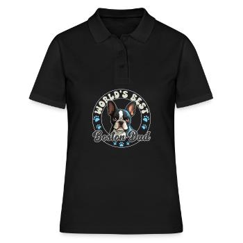 Boston Terrier Groovy Boston Dad - Polo Femme - noir - Devant - Ailine (174cm)