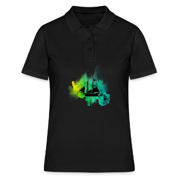 Magisches Schiff - Frauen Polo Shirt - Schwarz - Vorne - Ailine (174cm)