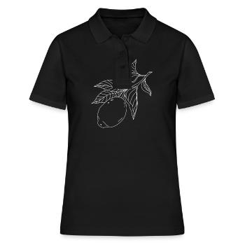 Citron sur une branche - Polo Femme - noir - Devant - Ailine (174cm)