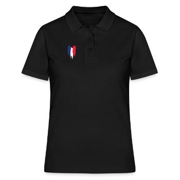Drapeau français - Polo Femme - noir - Devant - Ailine (174cm)
