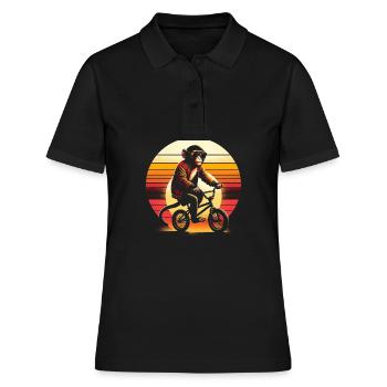 Monkey BMX - Women's Polo Shirt - black - Front - Ailine (174cm)