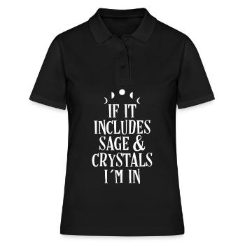 Hexe - Frauen Polo Shirt - Schwarz - Vorne - Ailine (174cm)