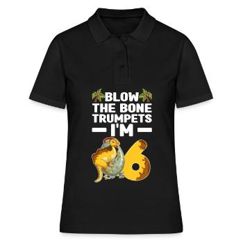Dinosaurier Kinder - Frauen Polo Shirt - Schwarz - Vorne - Ailine (174cm)