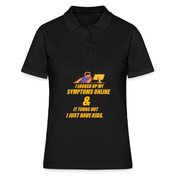 Ich habe meine Symptome online nachgeschlagen - Frauen Polo Shirt - Schwarz - Vorne - Ailine (174cm)