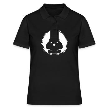 Igel - Frauen Polo Shirt - Schwarz - Vorne - Ailine (174cm)