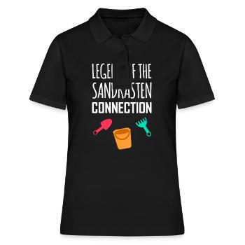 Legende Sandkasten - Frauen Polo Shirt - Schwarz - Vorne - Ailine (174cm)