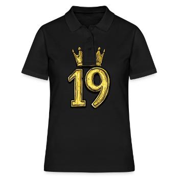 19 Couronne de chiffres - Polo Femme - noir - Devant - Ailine (174cm)