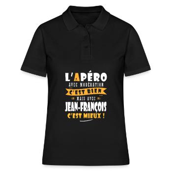 Jean-françois cadeau cadeau jean françois - Polo Femme - noir - Devant - Ailine (174cm)