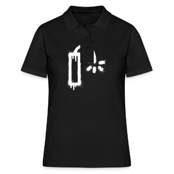 Dynamit Graffiti - Frauen Polo Shirt - Schwarz - Vorne - Ailine (174cm)