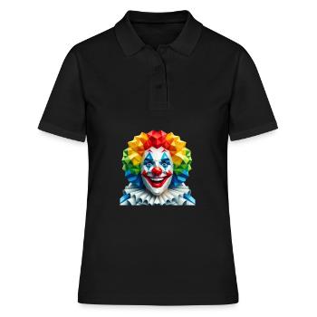 Creepy Clown Polygon Kostüm - Frauen Polo Shirt - Schwarz - Vorne - Ailine (174cm)