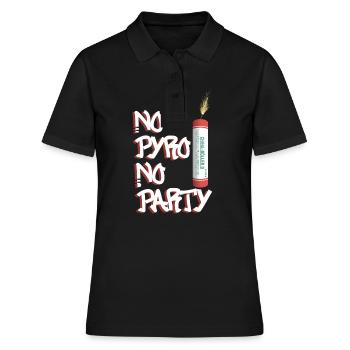 Pas de Pyro, pas de fête - Polo Femme - noir - Devant - Ailine (174cm)