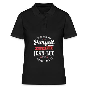 Jean luc Parfait Cadeau prenom Jean luc - Polo Femme - noir - Devant - Ailine (174cm)
