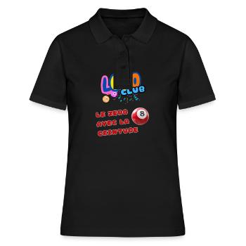 LOTO - BINGO - 8 - LE ZERO AVEC LA CEINTURE - Polo Femme - noir - Devant - Ailine (174cm)