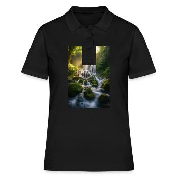 Cascade de la jungle mystique - Polo Femme - noir - Devant - Ailine (174cm)