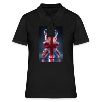 Ours gommeux Union Jack - Polo Femme - noir - Devant - Ailine (174cm)