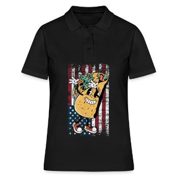 Taco - Frauen Polo Shirt - Schwarz - Vorne - Ailine (174cm)
