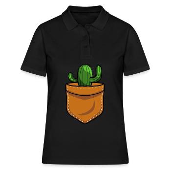 Cactus arbuste Cactus piquant jardinier de jardin - Polo Femme - noir - Devant - Ailine (174cm)