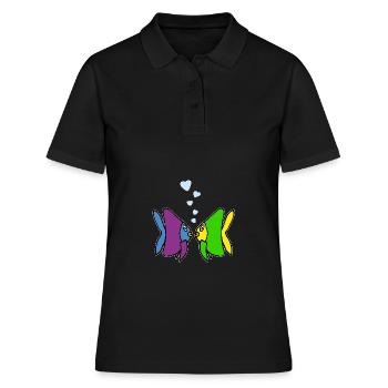 Amoureux amoureux aquarium de poissons - Polo Femme - noir - Devant - Ailine (174cm)