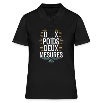 Deux poids deux mesures - Polo Femme - noir - Devant - Ailine (174cm)