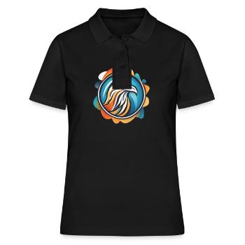 Vogel Logo Taube - Frauen Polo Shirt - Schwarz - Vorne - Ailine (174cm)